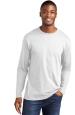 Image of MENS CREW NECK LONG SLEEVE T-SHIRT (BLK/WHITE)